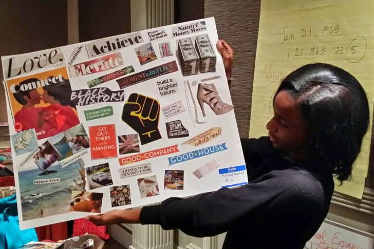 A student shares her vision board